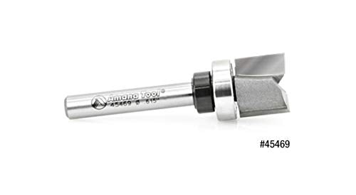Amana Tool - 45476 Carbide Tipped Straight Plunge .615 Dia x 1/2 x 3/8 Shank with Upper Bb