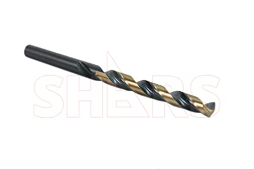 Shars 1mm to 13mm by 0.5mm 135° 25 Pcs HSS Heavy Duty Black & Gold Finish Jobber Drill Set 404-2936 P)