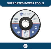 Benchmark Abrasives 6" x 7/8" Premium High Density Jumbo Zirconia Type 29 Flap Discs for Angle Grinder, 6 Inch Sanding Discs, Finishing, Deburring, Rust Removal - (10 Pack) 120 Grit