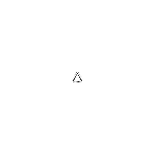 8" Three Square File - DIY Packaged Smooth Cut, with Handle