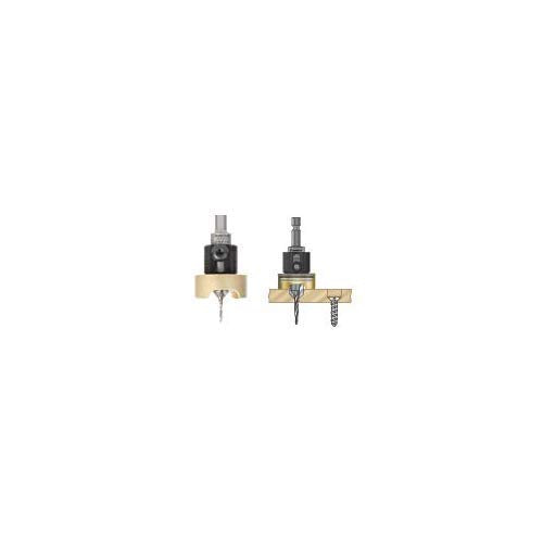 Amana Tool 55150 Carbide Tipped 82 Degree Countersink with Tapered Drill and Adjustable Depth Stop with No-Thrust BB 3/8 D x 3/32 Drill D x 1/4 Inch Quick Release Hex SHK