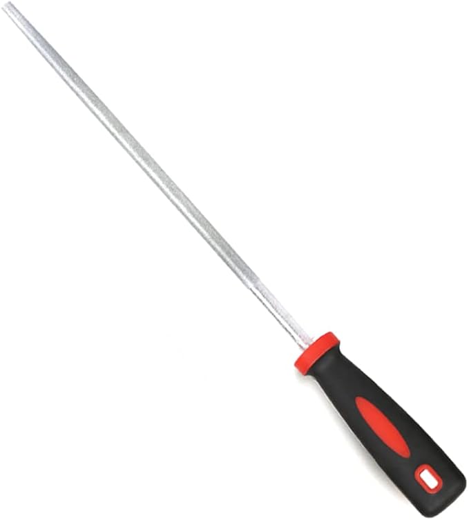 YKLP 8inch Diamond Coated Round File Plastic Handle Hand Tools for Grinding on Glass, Stone, Marble, Rock, Bone 120 Grit2
