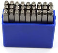 27pcs Heavy Duty Steel Stamp Uppercase Reverse Letters 1/4" 6mm Hand Stamping Character Mark Code Alphabet Punch Kit for Bracelet Ring Jewelry Sheet Metal Plate Making Mold Die