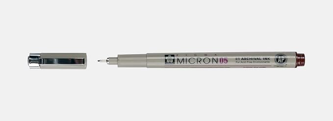 SAKURA PIGMA MICRON 05 FINELINER PEN, 0.45MM LINE WIDTH - Image 2