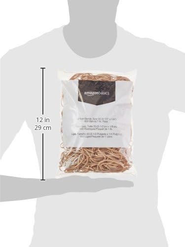Amazon Basics Rubber Bands, Office Supplies, Size 33, 600 Bands/1 lb Pack - Image 5