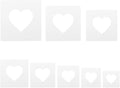 8 PCS Large Heart Stencil, Heart Stencils Different Sizes, Hearts Template by ZTEOFO