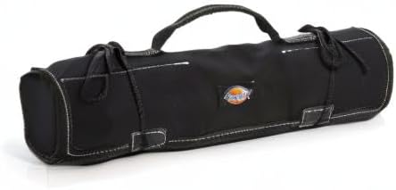 Dickies Large Wrench/Screwdriver Organizer Roll for Mechanics, 23 Tool Pockets, Durable Canvas Construction, 26 in. x 14.25 in. Unrolled, Black