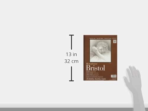 Strathmore 400 Series Bristol Paper Pad, Tape Bound, 9x12 inches, 15 Sheets - Image 2