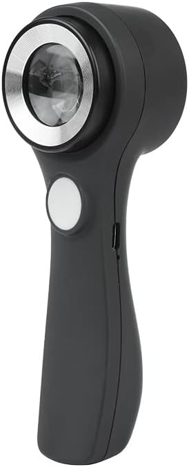Handheld Jewelers Loupe with Scale, Magnifying Glass Loop with UV and LED Light by TRIrunpdl