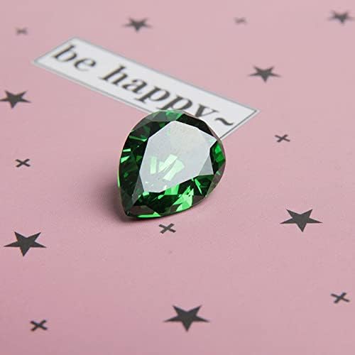 Comimark 1PCS Green Drop Shape Cut Emerald Loose Gemstone - Image 3