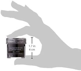 Ranger Embossing Powder, .56 Ounce Jar, Super Fine Black - Image 2