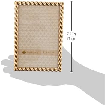 Lawrence Frames 4x6 Golden Rope Picture Frame - Image 6