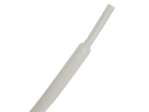 Kable Kontrol Heat Shrink Tubing - 1/2” Inch - 10' Ft Long, White Polyolefin - 2:1 Industrial Shrink Tube & Cable Sleeve for Electrical Wire Insulation - Rated for 600 V