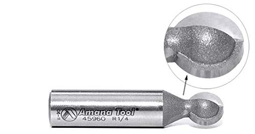 Amana Tool - 45964 Carbide Tipped Ball End 3/8 Radius x 11/16 Dia x 1/2 Shank