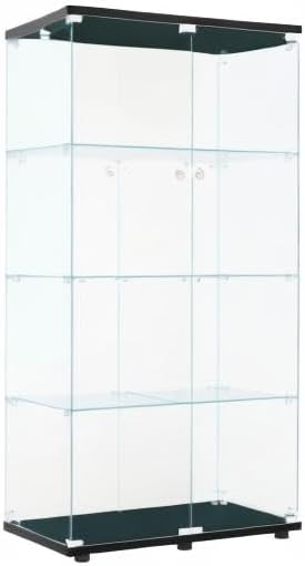 FLYMUHJIA Glass Display Cabinet Kitchen Pantry Storage Cabinet Corner Bar - Image 10