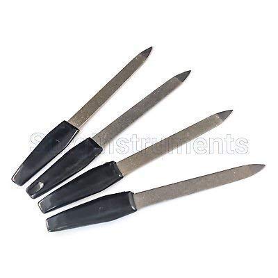 SurgicalOnline 5" Metal Nail File with Plastic Handle - Set of 4pcs