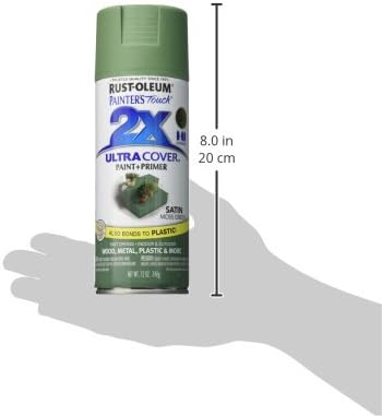 Rust-Oleum 334075 Painter's Touch 2X Ultra Cover Spray Paint, 12 oz, Satin Moss - Image 11
