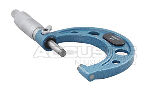 Accusize Industrial Tools 1-2 inch by 0.0001'' Ultra-Precision Outside Micrometer, Eg00-0002
