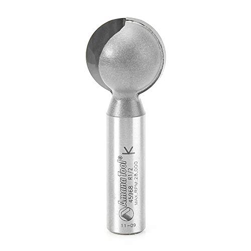 Amana Tool - 45968 Carbide Tipped Ball End 1/2 Radius x 15/16 Dia x 1/2 Shank