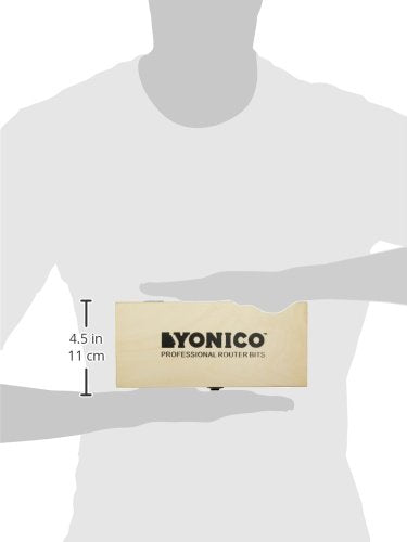 YONICO 3 Bit Raised Panel Cabinet Door Router Bit Set with Back-Cutter Panel Raiser (Shaker - 1/2" Shank)