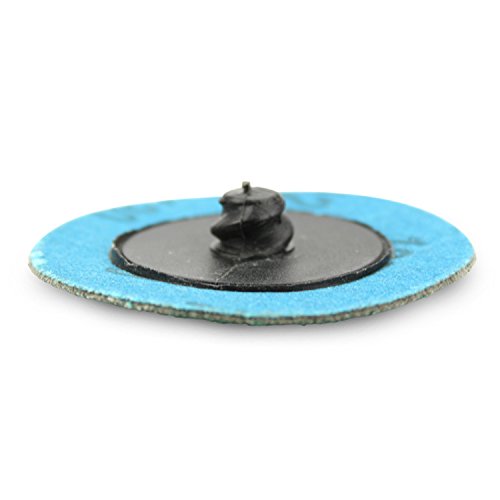 BHA Green Zirconia with Grind Aid Quick Change Sanding Discs Type R Male Roll On, 2" (120 Grit) - 25 Pack