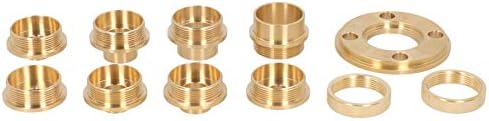 BTER Router Template Guide Set, 11pcs Solid Brass Template Guide Bushing Set, Portable Router Guide Bushing Kit with Carrying Case, Lock Nuts & Template Guide Adapter for Hinge Routing, Dovetailing