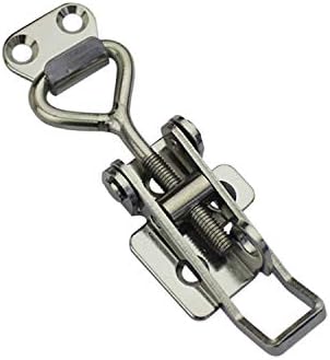 SYINE Adjustable Buckle Cabinet Boxes Lever Handle Toggle Latch Lock with Screws, 2 Pcs (SK-1S, 75-95mm)