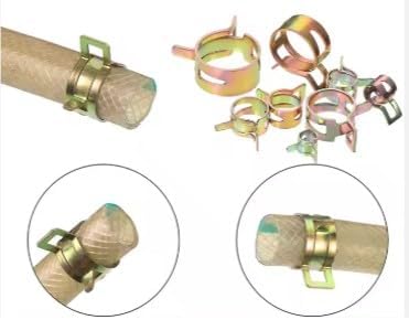 Spring Hose Clamps Set – 6–22mm,15 Assorted Sizes Steel Wire Clamps for Fuel Line, Vacuum Hose, Silicone Tubing, Air Tubes More (115 Pcs)