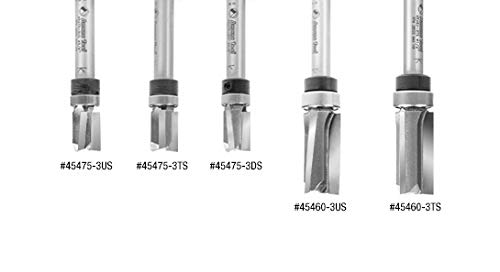 Amana Tool 45463-3US Carbide Tipped Up Shear Face Plunge Template Router Bit 3/4 Dia x 1 x 1/2 Inch Shank with Upper Ball Bearing