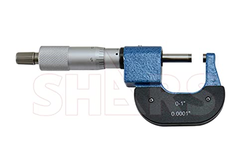 Shars 0-1" Digit Outside Micrometer .0001" Graduation, Carbide 303-2401 S)