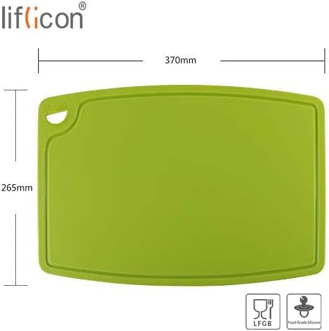Liflicon Extra Large Thick Silicone Cutting Board 14.6'' x 10.43'' Chopping - Image 2