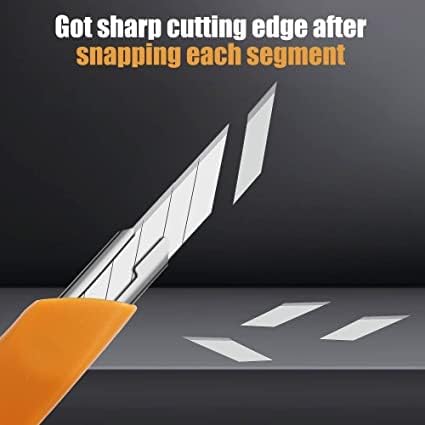 MulWark 100PC 9MM Snap Off 30 Degree Utility Knife Replacement Blades - Image 4