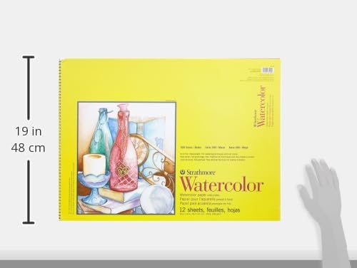 Strathmore 300 Series Watercolor Paper Pad, Top Wire Bound, 18x24 inches - Image 2