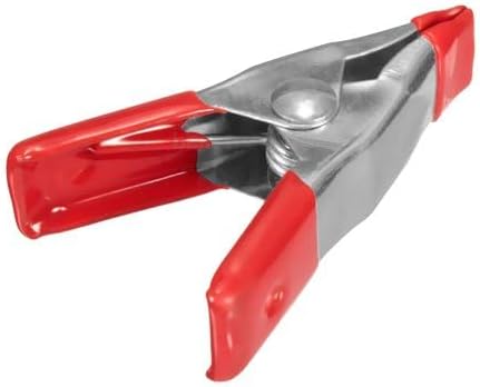 Wideskall® 2" inch Mini Metal Spring Clamps w/Red Rubber Tips Clips (Pack of 12)