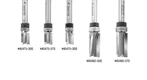 Amana Tool 45463-3TS Carbide Tipped Flush Trim Plunge Template Router Bit 3/4 Dia x 1 Inch x 1/2 Shank with Upper Ball Bearing 3 Flute