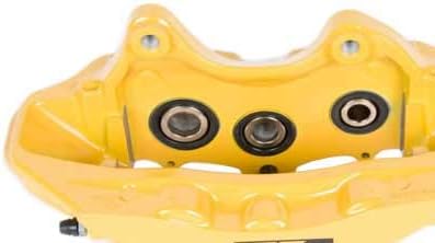 GM Genuine Parts 172-2521 (20982719) Yellow Front Driver Side Disc Brake Caliper Assembly with Cadillac V Logo