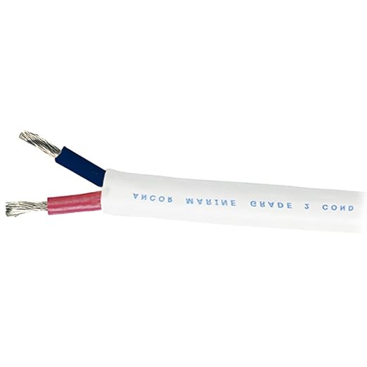 ANCOR MARINE GRADE 120705 Duplex Cable, 6/2 AWG (2 x 13mm2), Flat - 50ft