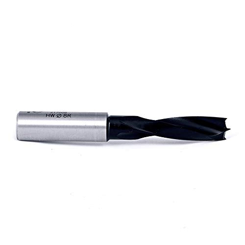 Amana Tool - 217008 Brad Pt. Solid Carbide Dowel Drill Boring Bit R/H 8mm Dia x 70mm Lon