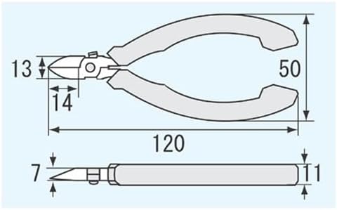 ENGINEER 4.75" Precision Mini Nippers Side Cutting Pliers, ESD Safe Grip - Image 3