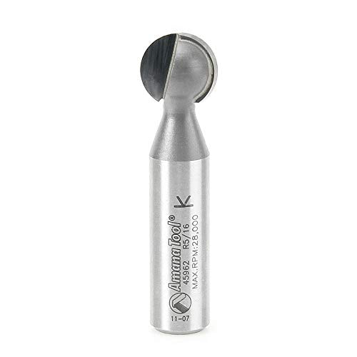 Amana Tool - 45962 Carbide Tipped Ball End 5/16 Radius x 9/16 Dia x 1/2 Shank