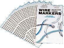 Sherco-Auto 450 Piece Vinyl Adhesive Labling Wire Marker Book – 10 Pages, 45 Labels Each (1–45) - Made in USA