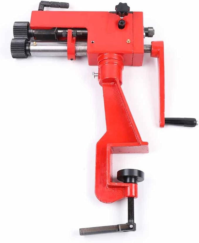 Manual Roll Bender,7'' Sheet Metal Bead Roller,Rotary Steel Bending Bender Manual Tool with 6 Die Sets