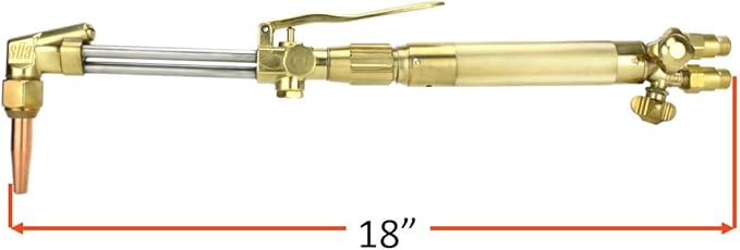 SÜA - Heavy Duty Oxy-Fuel Torch Compatible with Harris with Check Valves + Cutting Tip + Welding Tip (Acetylene)
