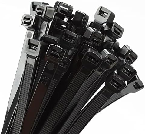 18 inch Black Zip Ties Heavy Duty 250 PACK, 200 LBS Ultra Exclusive Strong Plastic Wire Ties, Large Cable Ties Extra Long Tie Wraps, Indoor and Outdoor UV Resistant