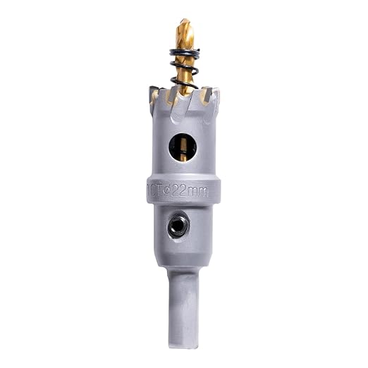 7/8" Carbide Hole Saw, Heavy Duty Metal Hole Cutter with Pilot Drill Bit for Cutting Stainless Steel, Metal Sheet and Aluminum Alloy (22mm | 7/8")