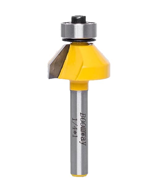 Chamfer Router Bits, Bevel Edge Forming(45°-1/4''length-1/4''Shank)