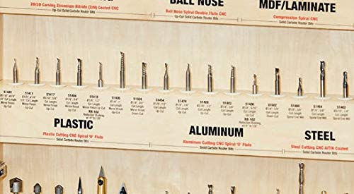 Amana Tool - AMS-CNC-52 - Master CNC Router Bit Collection, 52-Pcs 1/4" Shank