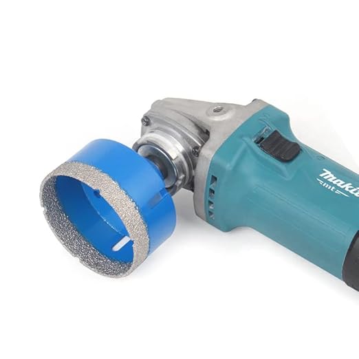 Drilax Pro Series 3 Inch Diamond Hole Saw | for Angle Grinders (5/8"-11 Thread) & Regular Drills (Adapter Incl.) | 1-3/8" Depth | Fast Dry Drilling for Large Pipes, Ducts, Recessed Lights | Long Life