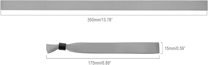 100 Pack Wrist Bands|Gray Wristbands for Events|Wristbands for Concerts Festival Admission Party|13.78” x 0.59”