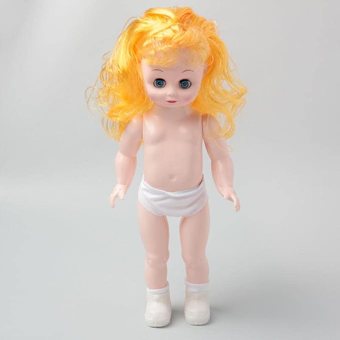 3 Golden Blonde Full‑Body Dolls – Plastic Craft Doll Models - Image 5